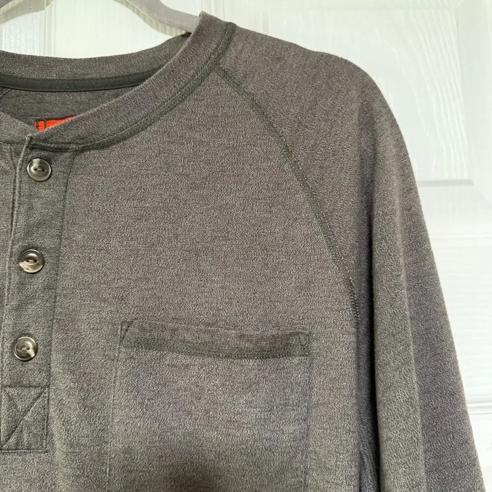 The North Face Men's Gray Henley Long Sleeve Shirt Size XL